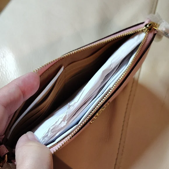 Coach Light Pink Leather Wristlet - Picture 4 of 4